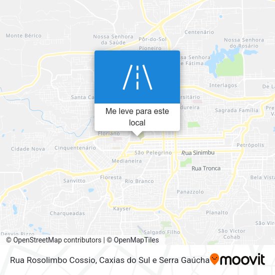 Rua Rosolimbo Cossio mapa
