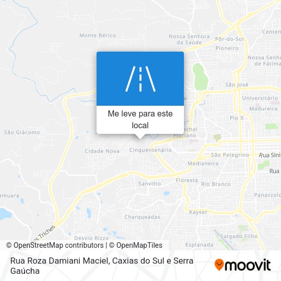 Rua Roza Damiani Maciel mapa