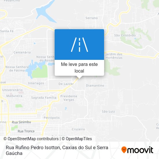 Rua Rufino Pedro Isotton mapa
