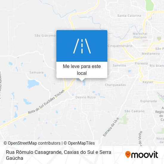 Rua Rômulo Casagrande mapa