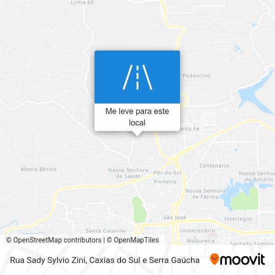 Rua Sady Sylvio Zini mapa
