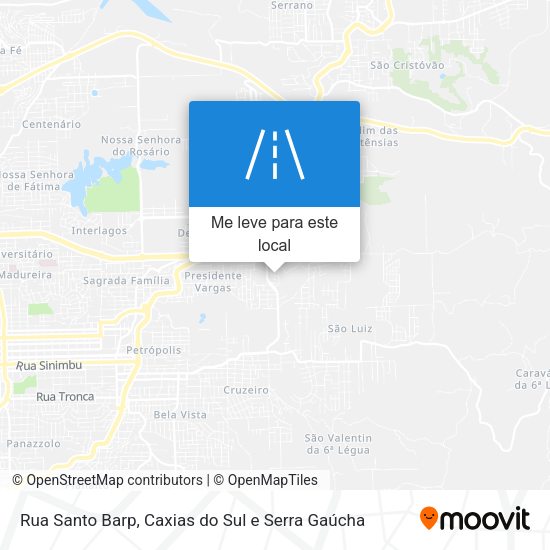 Rua Santo Barp mapa
