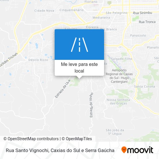 Rua Santo Vignochi mapa