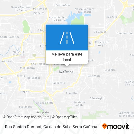 Rua Santos Dumont mapa