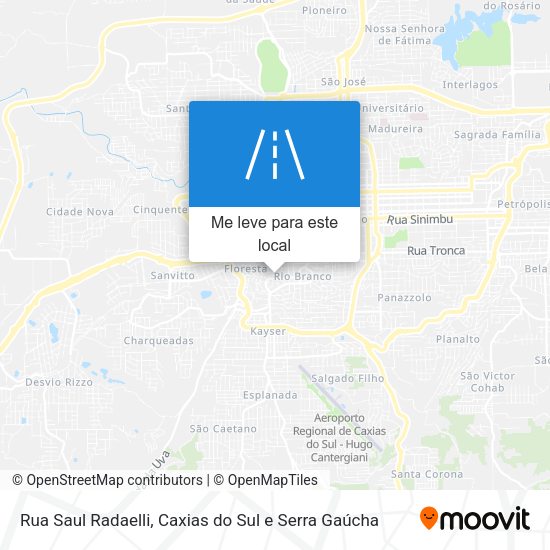 Rua Saul Radaelli mapa
