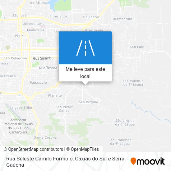 Rua Seleste Camilo Fôrmolo mapa