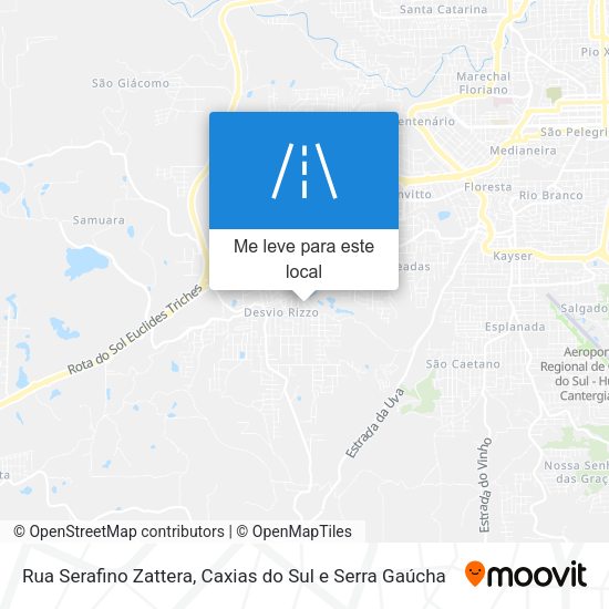 Rua Serafino Zattera mapa