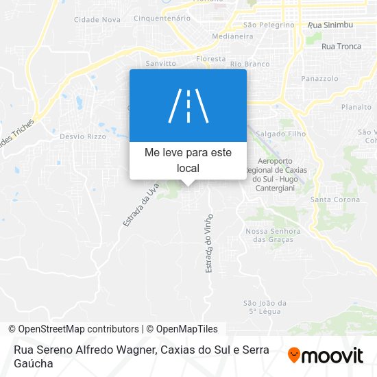 Rua Sereno Alfredo Wagner mapa