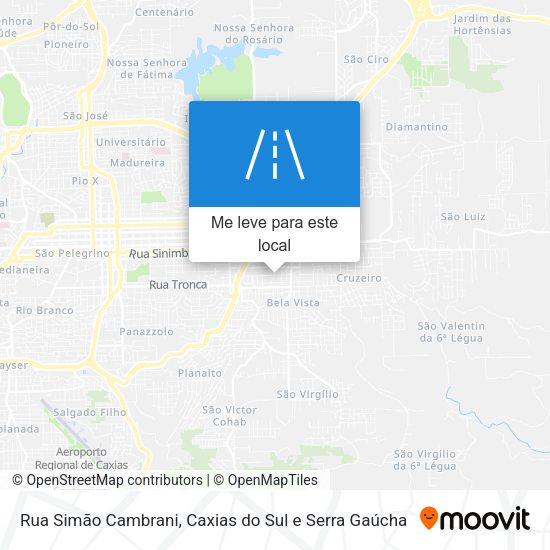 Rua Simão Cambrani mapa