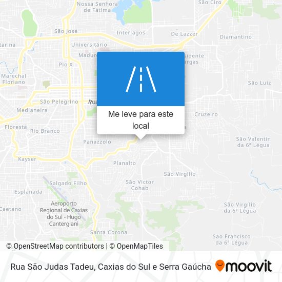 Rua São Judas Tadeu mapa