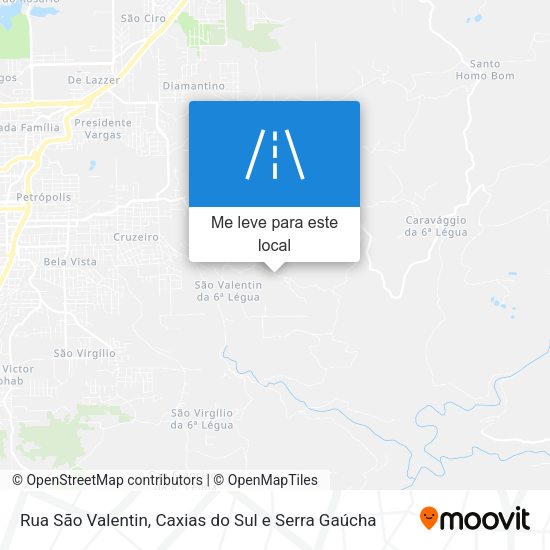 Rua São Valentin mapa