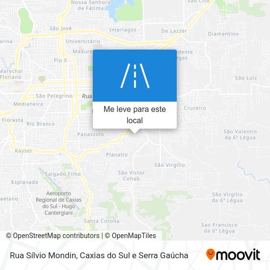 Rua Sílvio Mondin mapa