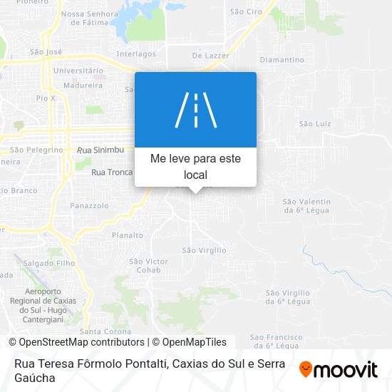 Rua Teresa Fôrmolo Pontalti mapa