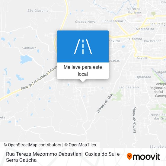 Rua Tereza Mezommo Debastiani mapa