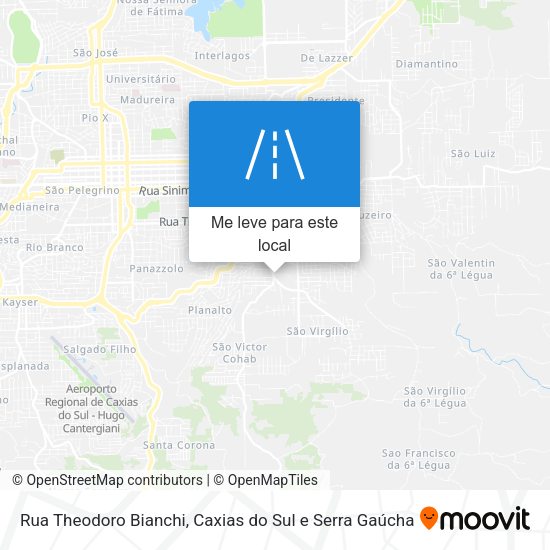 Rua Theodoro Bianchi mapa