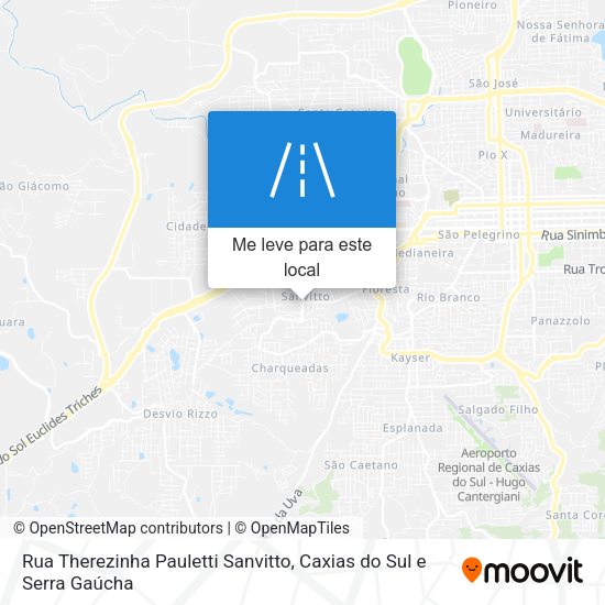 Rua Therezinha Pauletti Sanvitto mapa