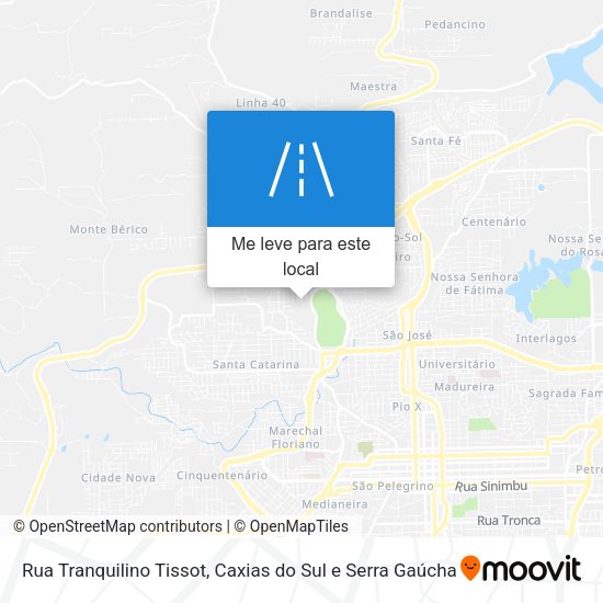 Rua Tranquilino Tissot mapa