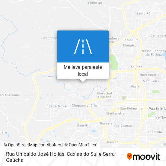 Rua Unibaldo José Hollas mapa