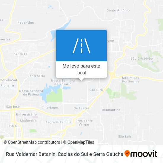 Rua Valdemar Betanin mapa