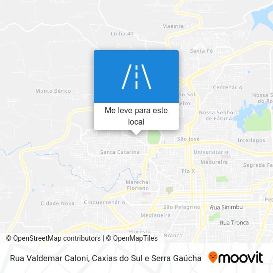 Rua Valdemar Caloni mapa
