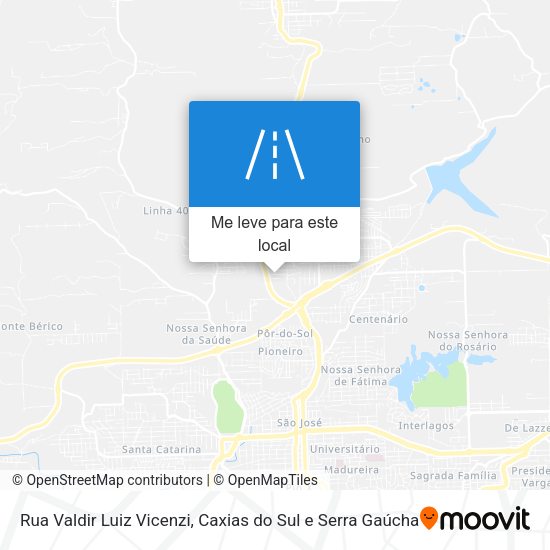 Rua Valdir Luiz Vicenzi mapa