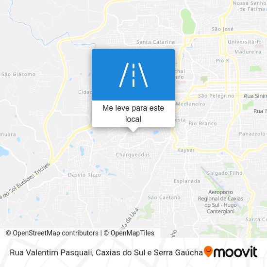 Rua Valentim Pasquali mapa