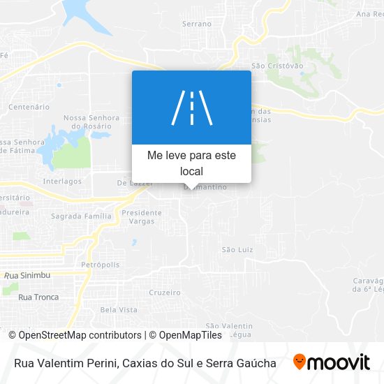Rua Valentim Perini mapa