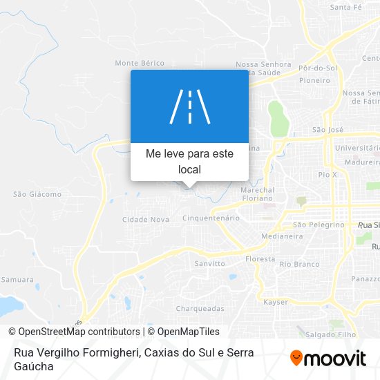 Rua Vergilho Formigheri mapa