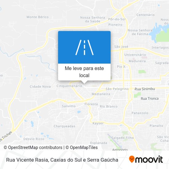 Rua Vicente Rasia mapa