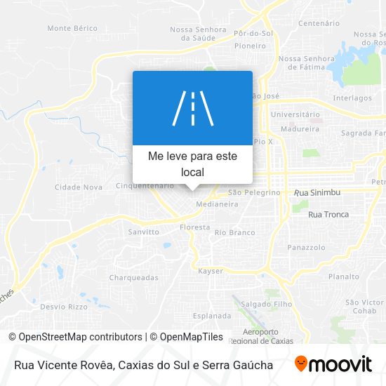 Rua Vicente Rovêa mapa