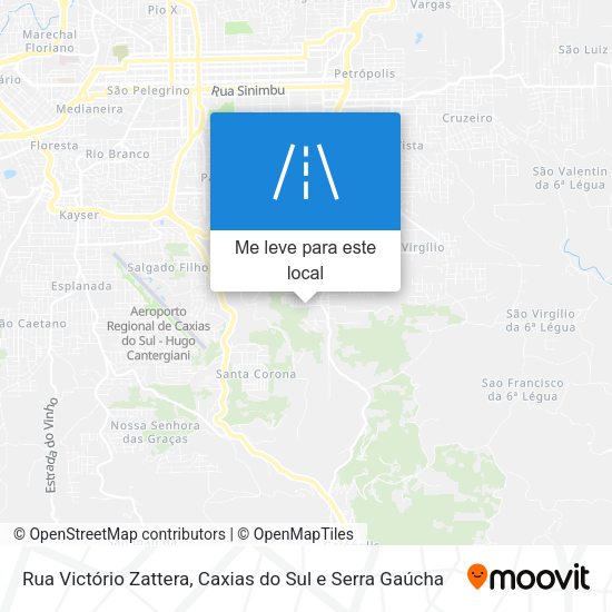 Rua Victório Zattera mapa