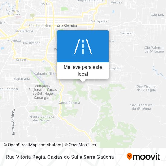 Rua Vitória Régia mapa