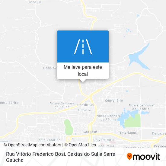 Rua Vitório Frederico Bosi mapa