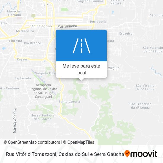 Rua Vitório Tomazzoni mapa