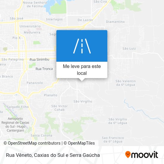 Rua Vêneto mapa