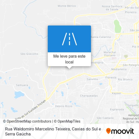 Rua Waldomiro Marcelino Teixeira mapa