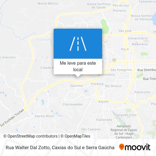 Rua Walter Dal Zotto mapa