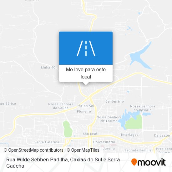 Rua Wilde Sebben Padilha mapa