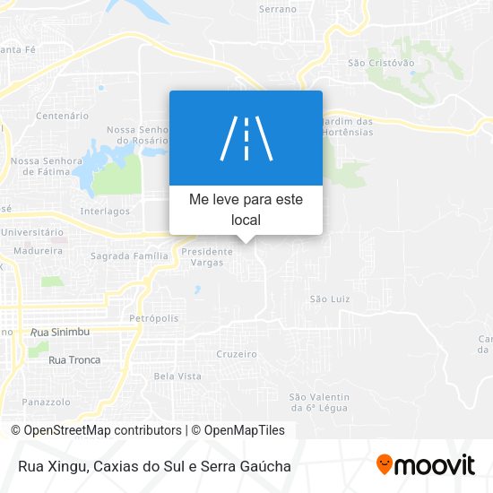 Rua Xingu mapa