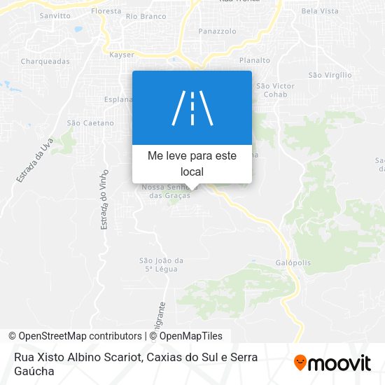 Rua Xisto Albino Scariot mapa