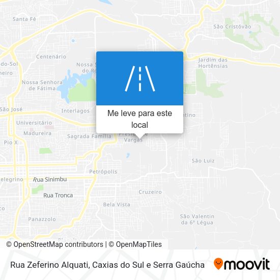 Rua Zeferino Alquati mapa