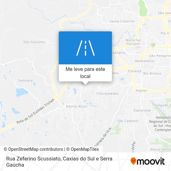 Rua Zeferino Scussiato mapa