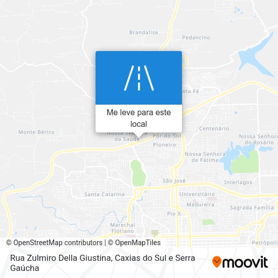 Rua Zulmiro Della Giustina mapa