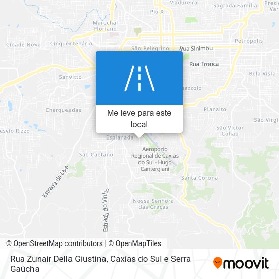 Rua Zunair Della Giustina mapa