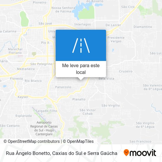 Rua Ângelo Bonetto mapa