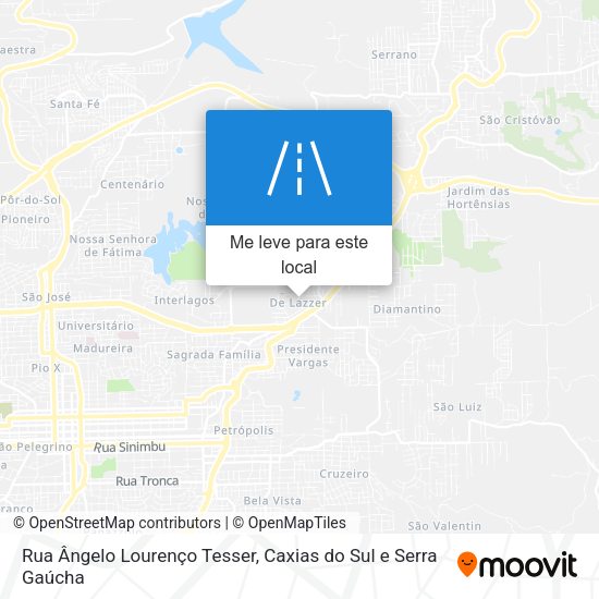 Rua Ângelo Lourenço Tesser mapa