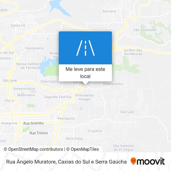 Rua Ângelo Muratore mapa