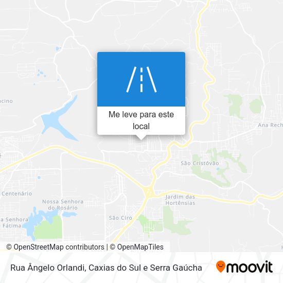 Rua Ângelo Orlandi mapa