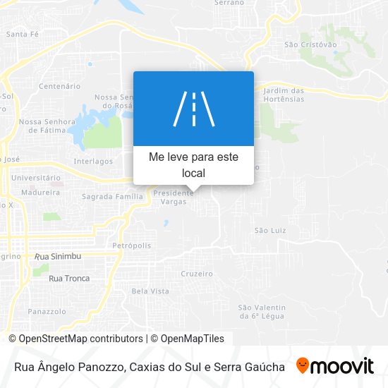 Rua Ângelo Panozzo mapa