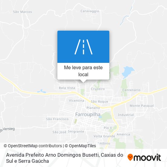 Avenida Prefeito Arno Domingos Busetti mapa